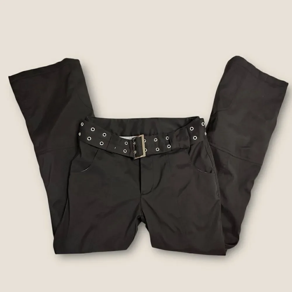 Marker Black Insulated Snow Ski Board Pants Size Small with belt.